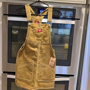 Dickies XS corduroy juniors ginger jumper dress NWT
